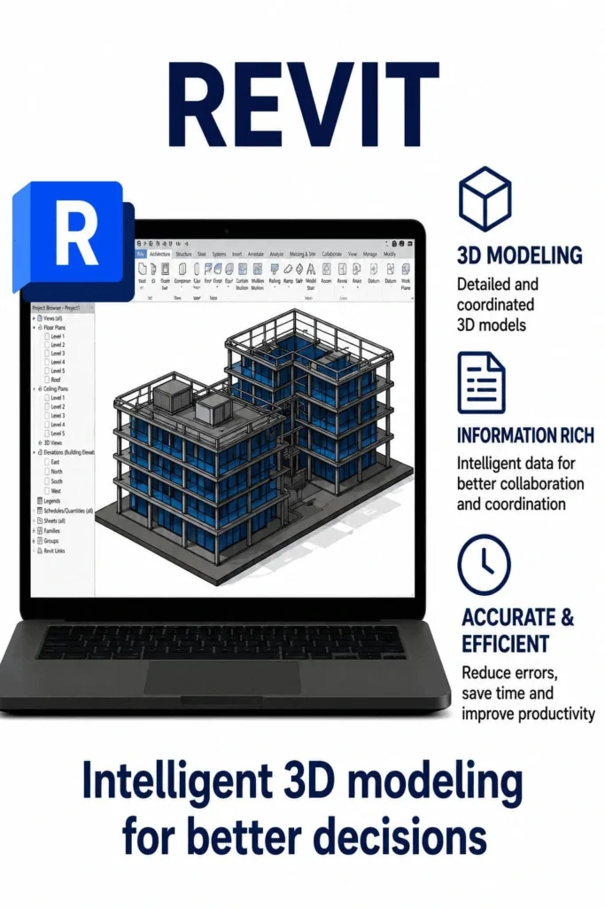 Autodesk Revit 3D modeling services for architectural, structural and MEP engineering projects.