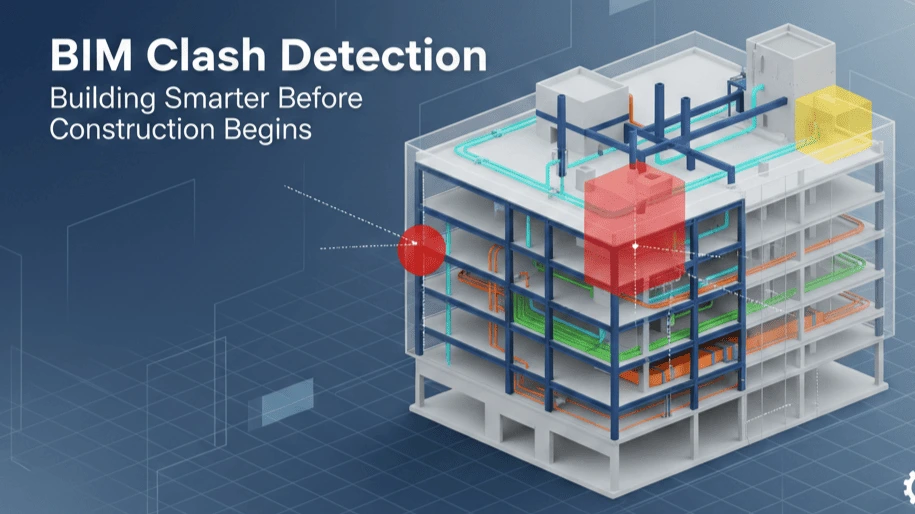 BIM Coordination and Clash Detection services to reduce construction conflicts and project rework.